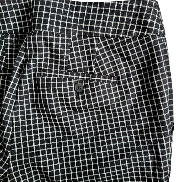 Loft Julie Ankle Pants Size 0 28X28 Trousers Windowpane Plaid Pockets Zip - Picture 4 of 8